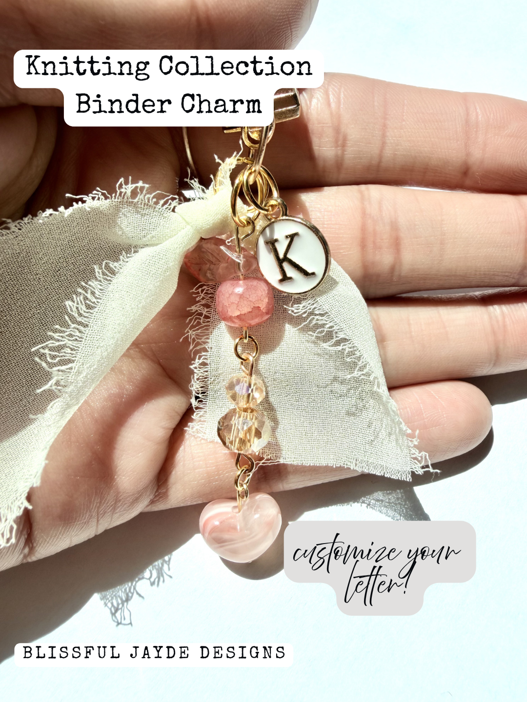 Knitting Collection Binder Charm