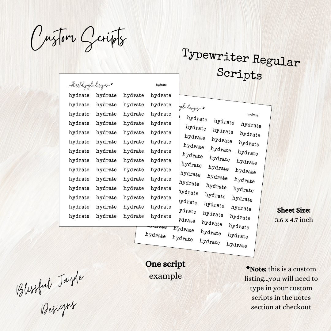 Typewriter Regular Custom Scripts