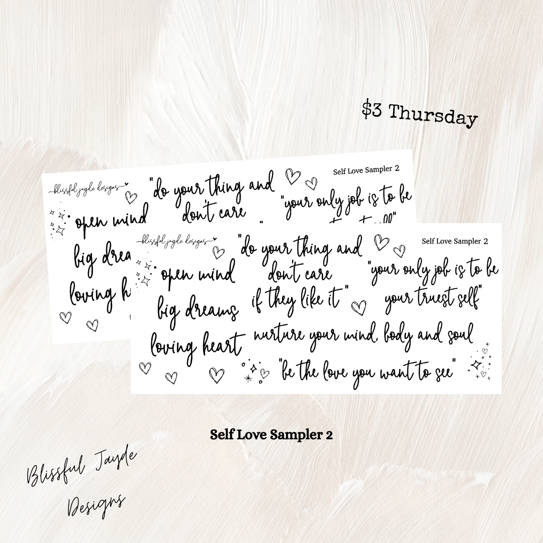 $3 Thursday Self Love Samplers