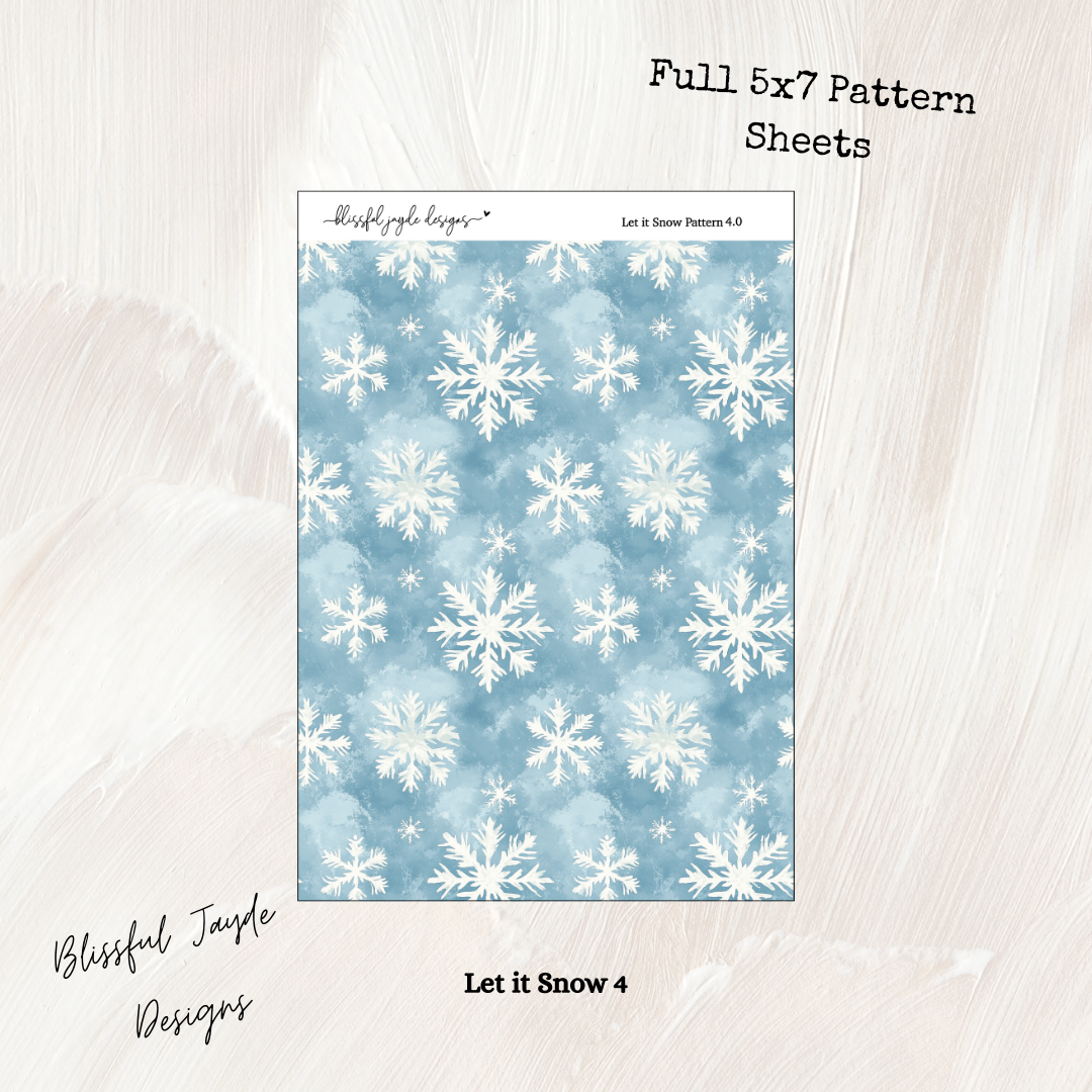 Let it Snow Full Sheet Patterns