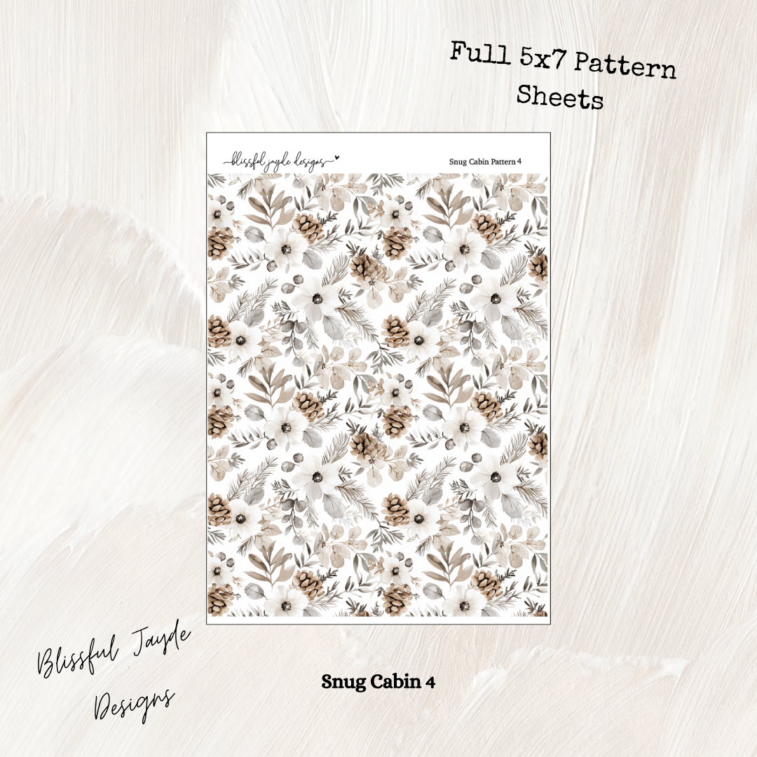 Snug Cabin Full Sheet Patterns