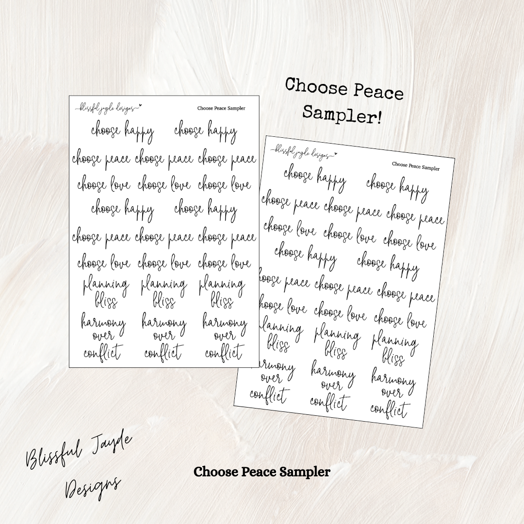 Choose Peace Sampler