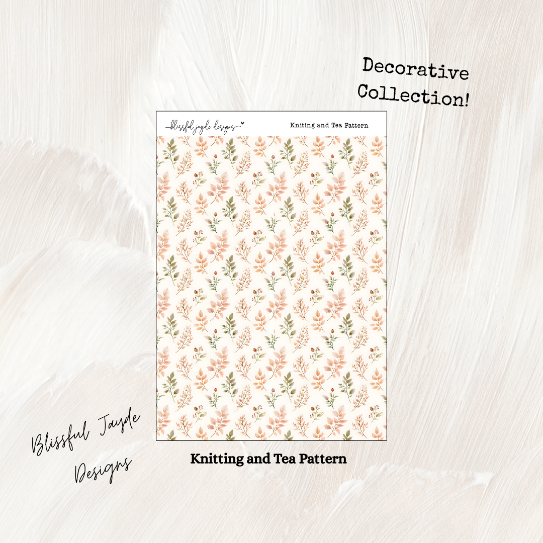 Knitting and Tea Decorative Collection