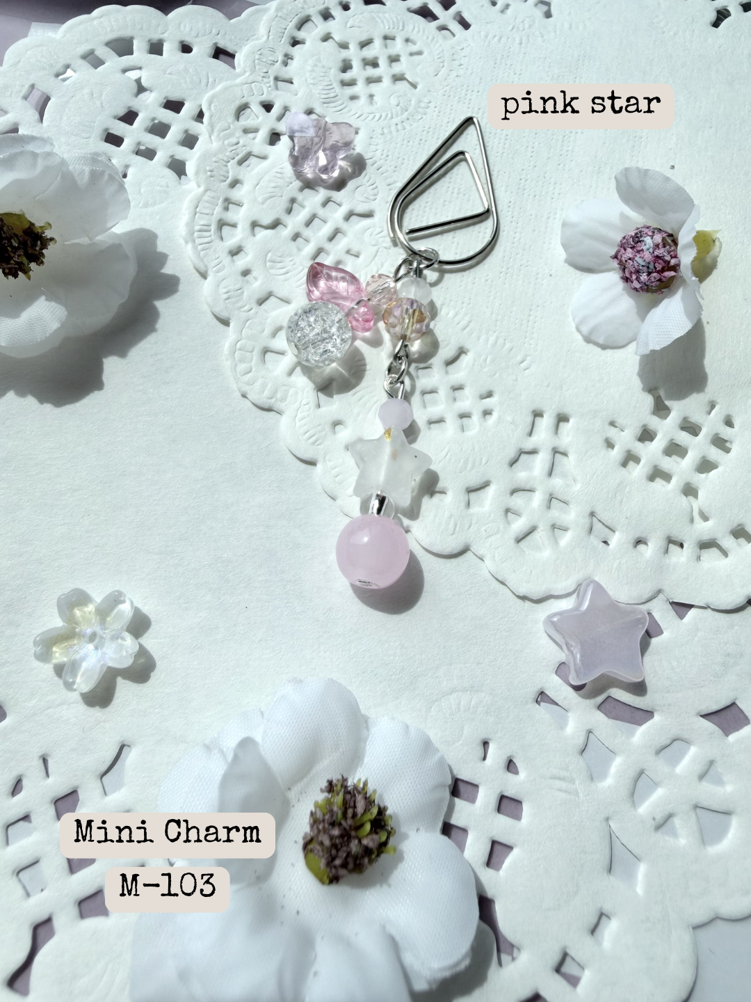Pink Star Mini Charm: M-102