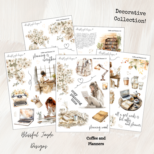 Coffee and Planners Decorative Collection