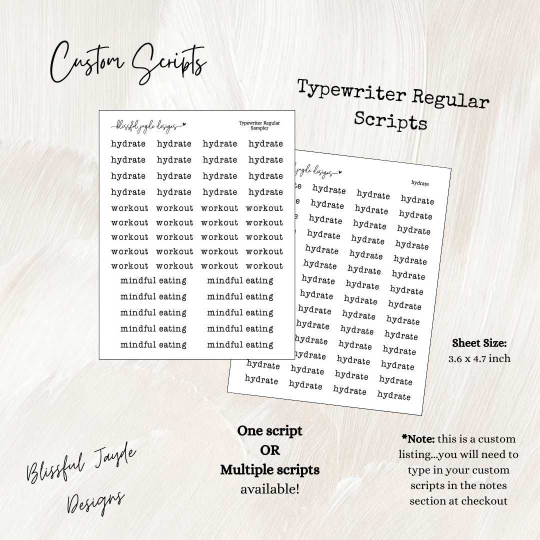 Typewriter Regular Custom Scripts