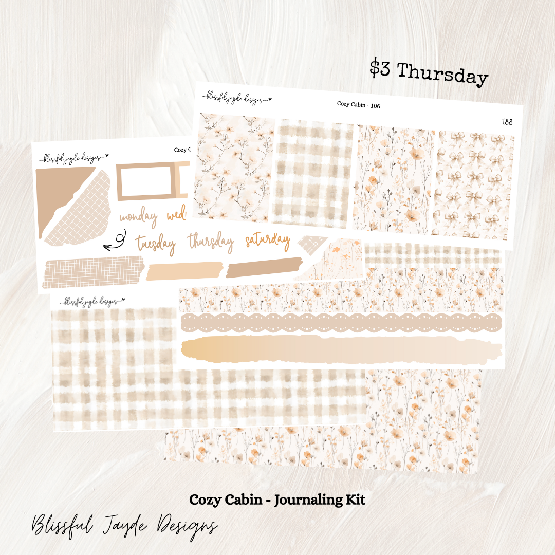 $3 Thursday Cozy Cabin - Journaling Kit