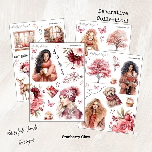 Cranberry Glow Decorative Collection