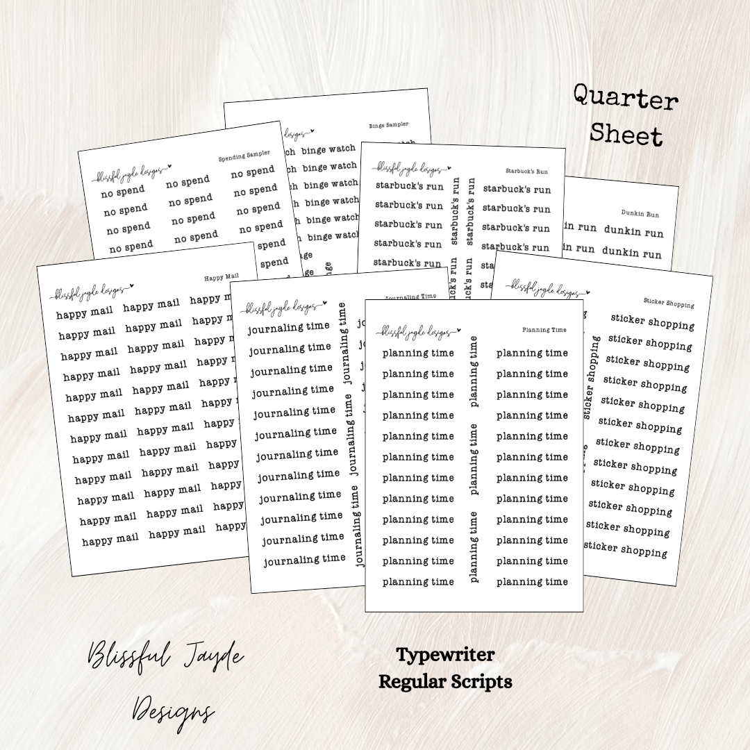 Typewriter Script Bundle - Typewriter Font