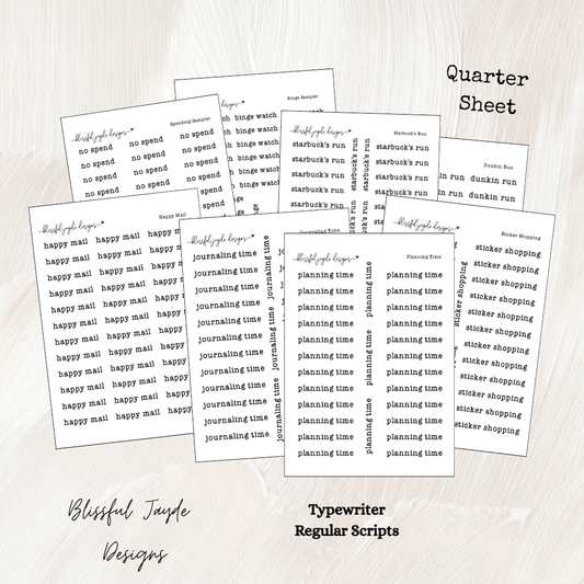 Typewriter Script Bundle - Typewriter Font