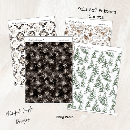 Snug Cabin Full Sheet Patterns