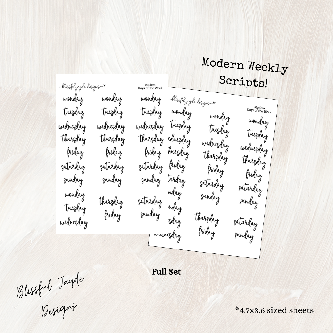 Modern Weekly Scripts