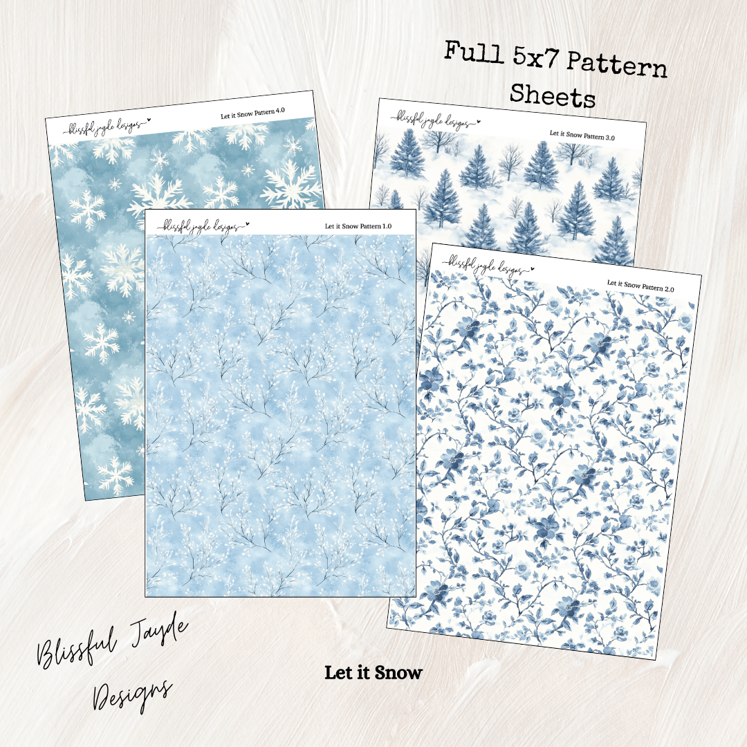 Let it Snow Full Sheet Patterns