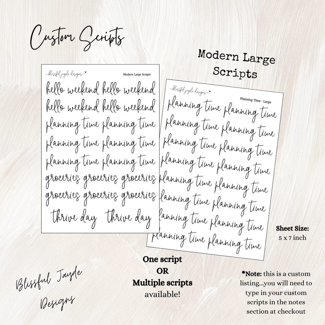 Modern Large Custom Scripts