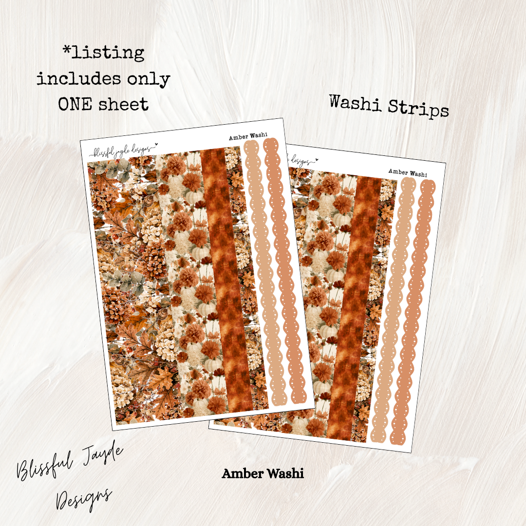 Amber Washi Strips