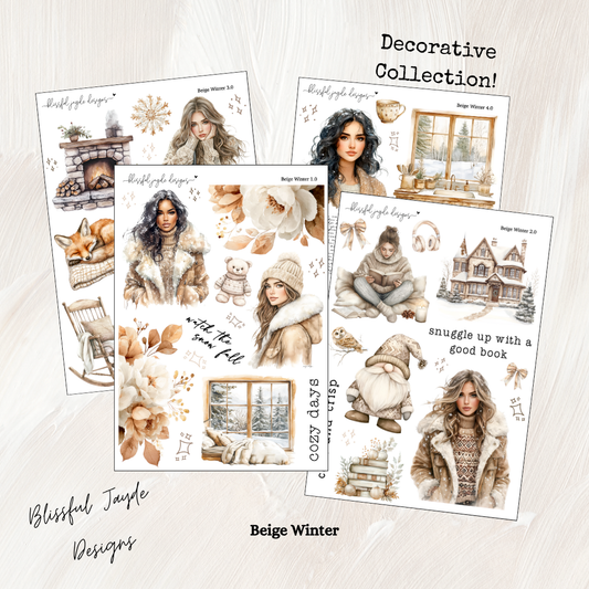 Beige Winter Decorative Collection
