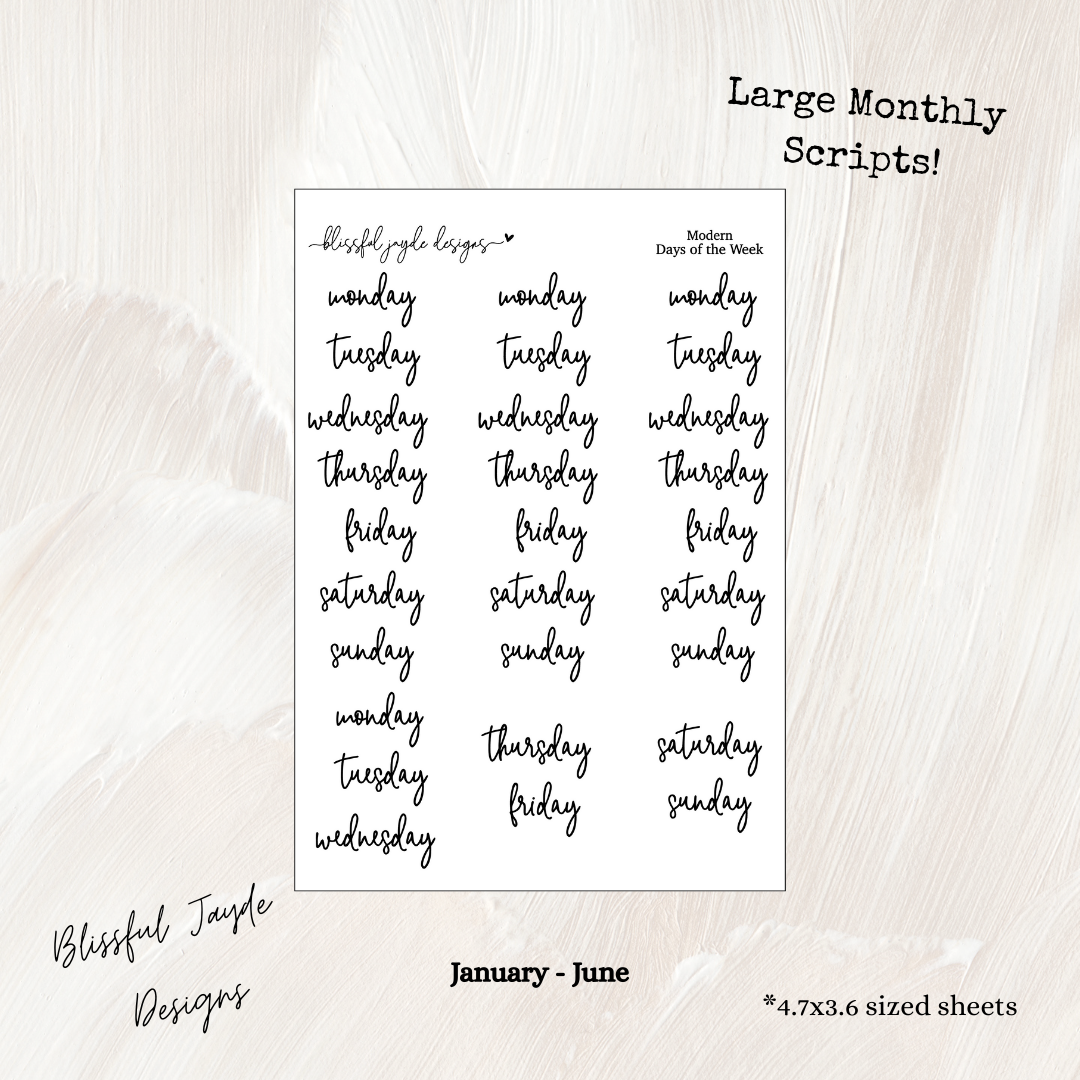Modern Weekly Scripts