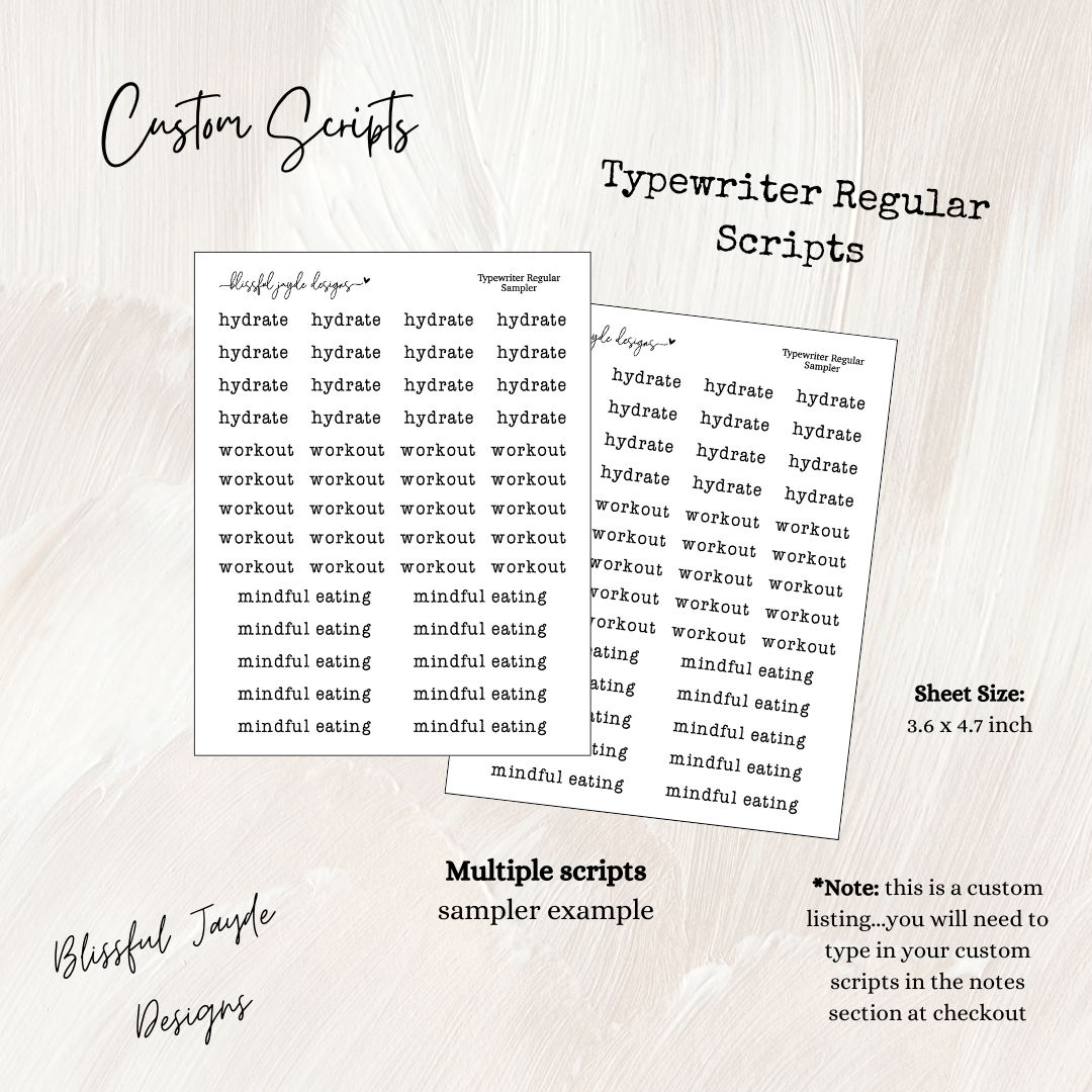 Typewriter Regular Custom Scripts