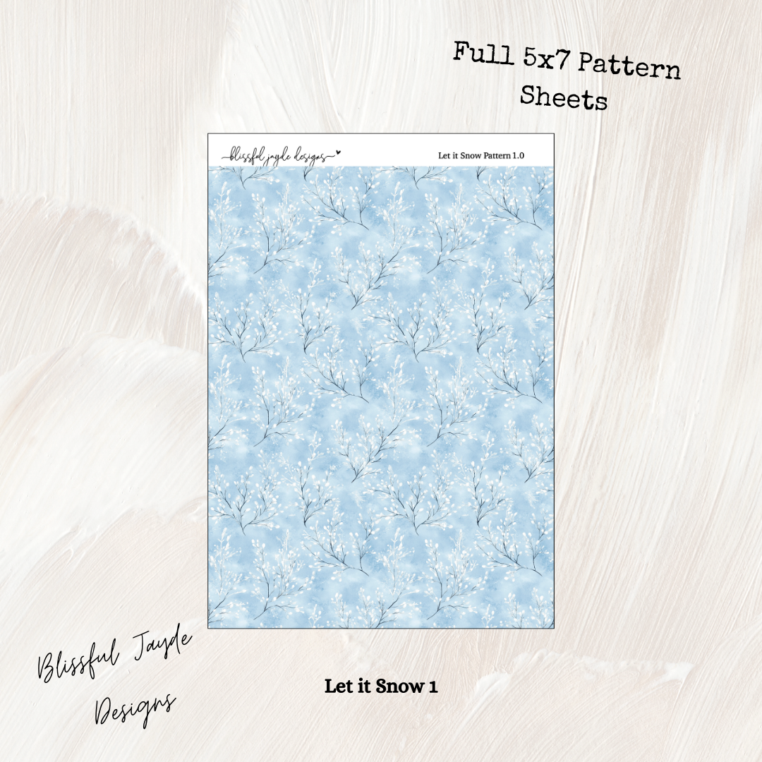 Let it Snow Full Sheet Patterns