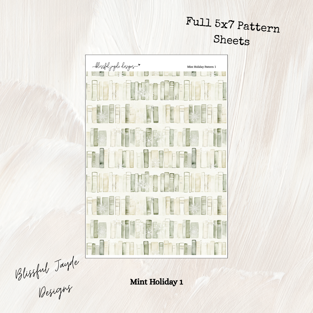 Mint Holiday Full Sheet Patterns