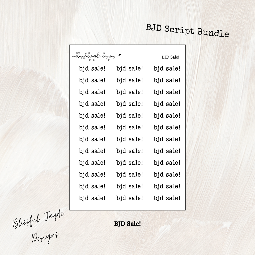 BJD Script Bundle - Typewriter Font