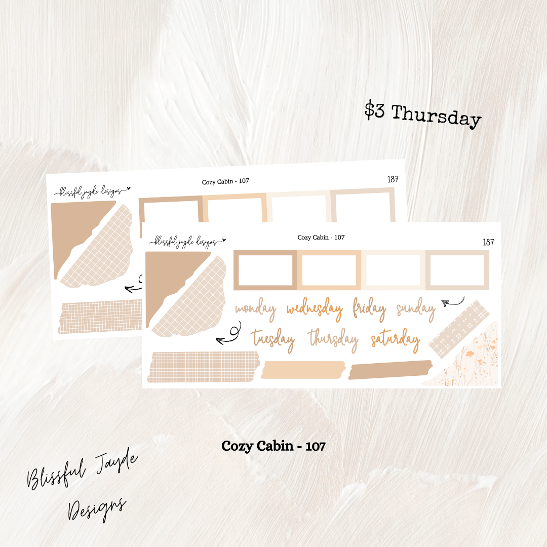 $3 Thursday Cozy Cabin - Journaling Kit