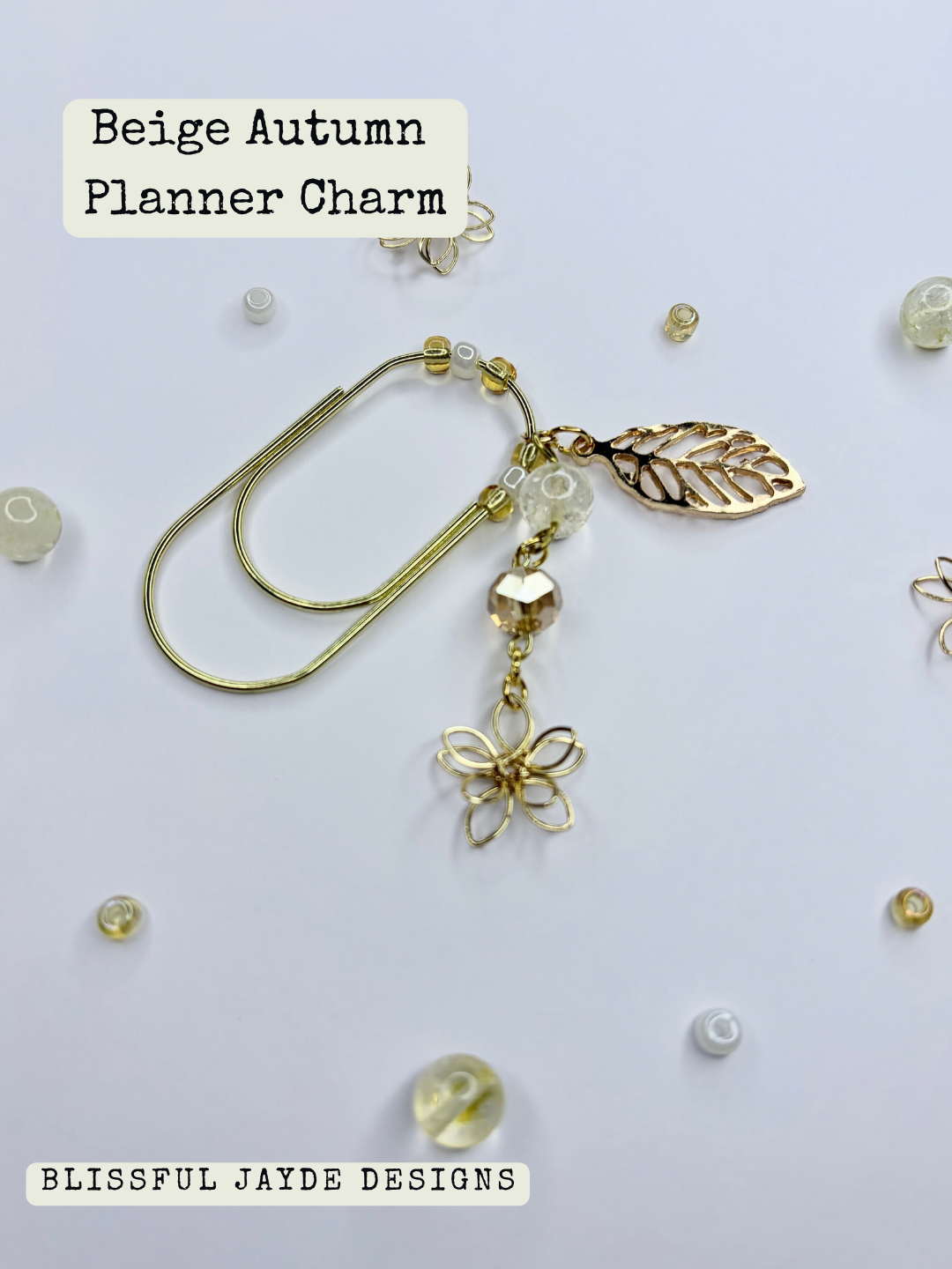 Beige Autumn Planner Charm