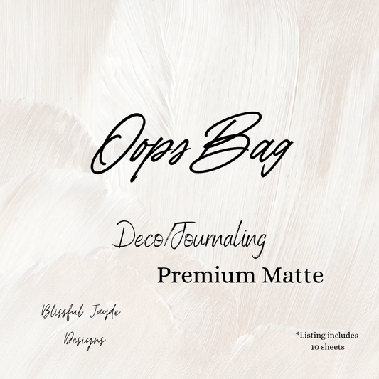Oops Bag - Premium Matte