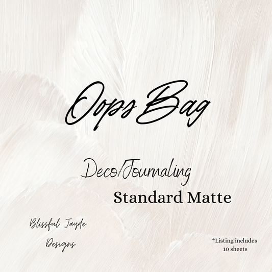 Oops Bag - Standard Matte
