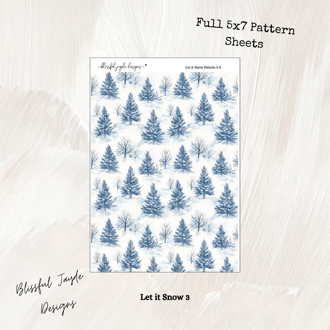 Let it Snow Full Sheet Patterns