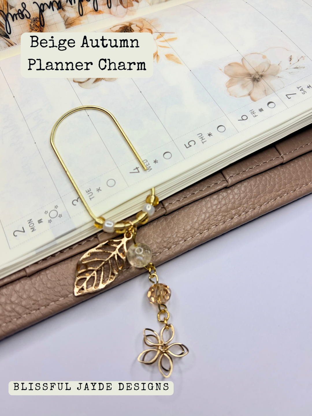 Beige Autumn Planner Charm