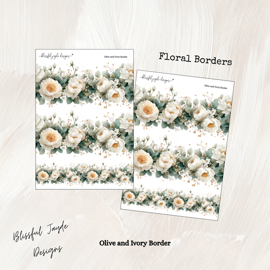 Olive and Ivory Border