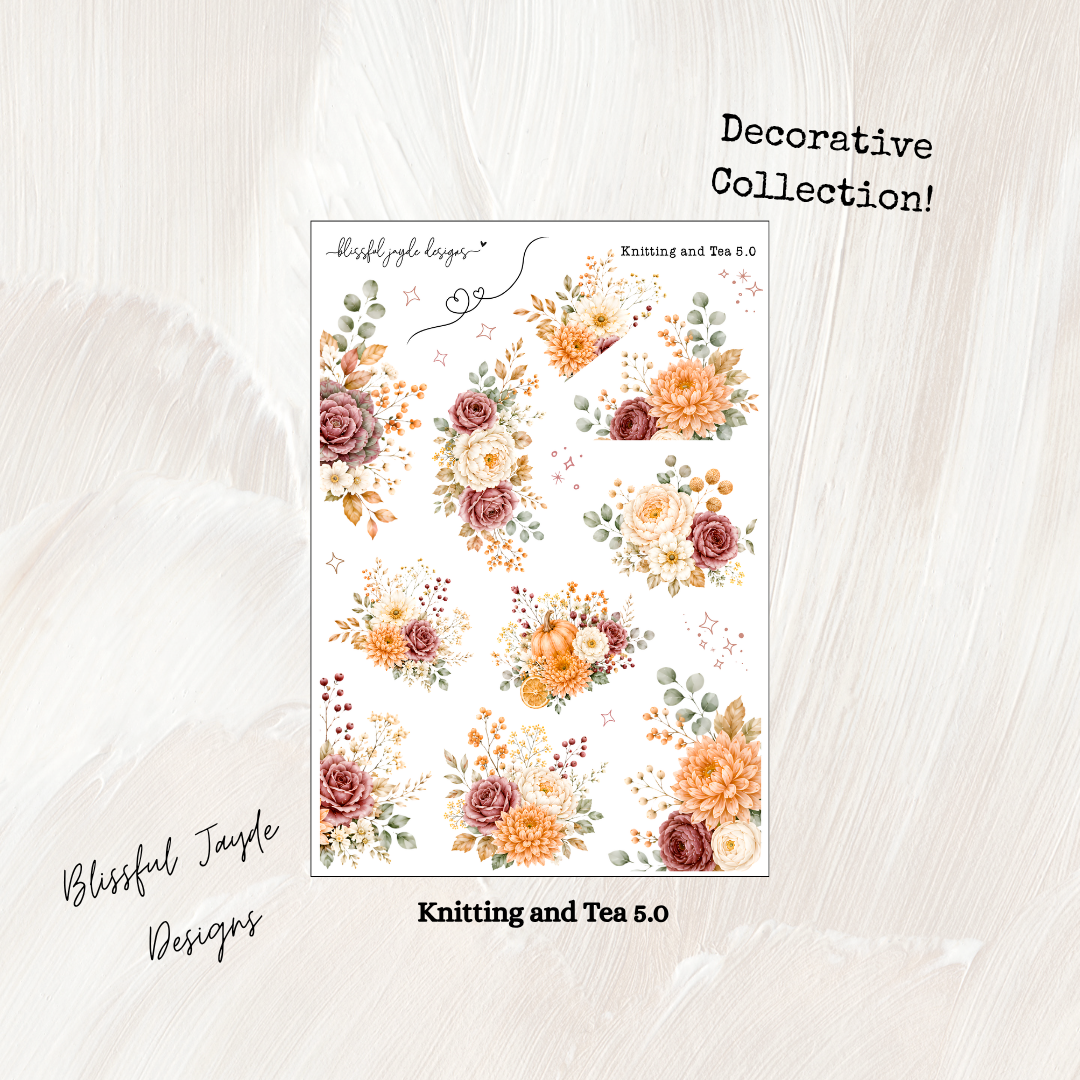 Knitting and Tea Decorative Collection