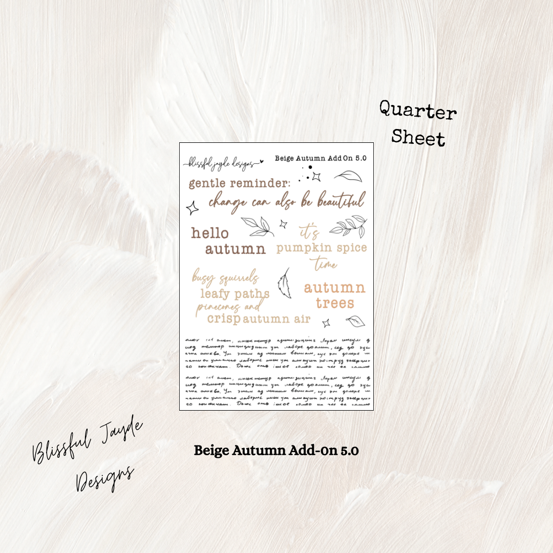 Beige Autumn Add-on's