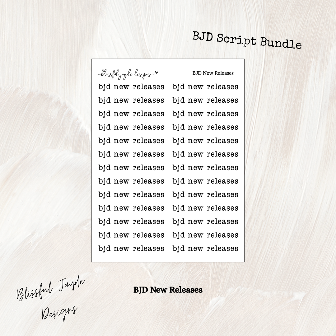 BJD Script Bundle - Typewriter Font