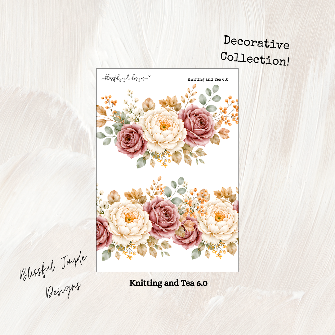 Knitting and Tea Decorative Collection