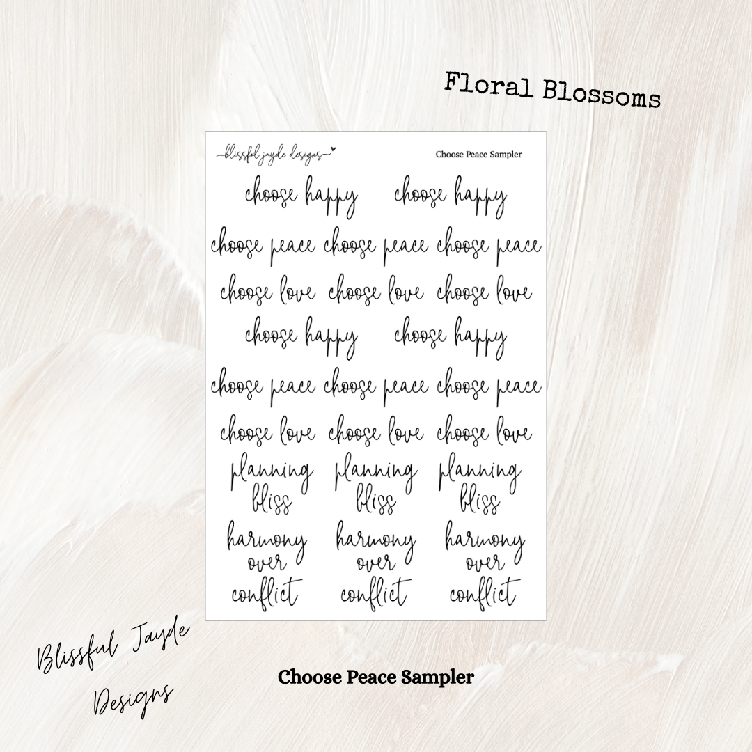 Choose Peace Sampler