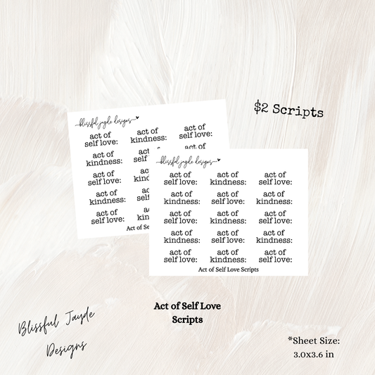 $2 Act of Self Love Scripts