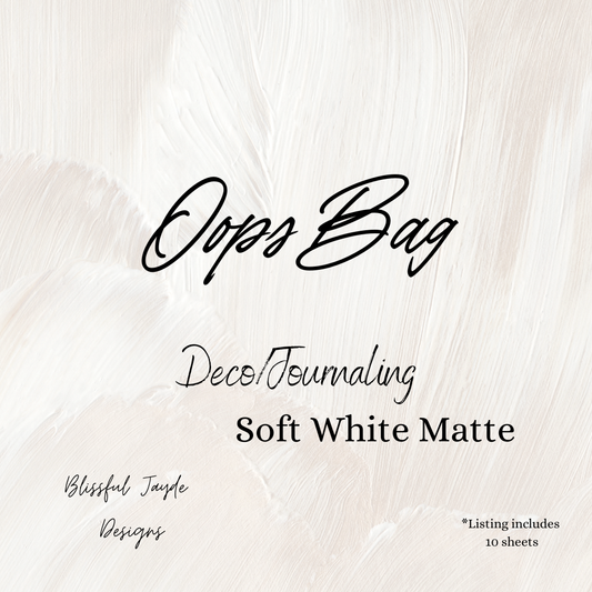 Oops Bag - Soft White Matte