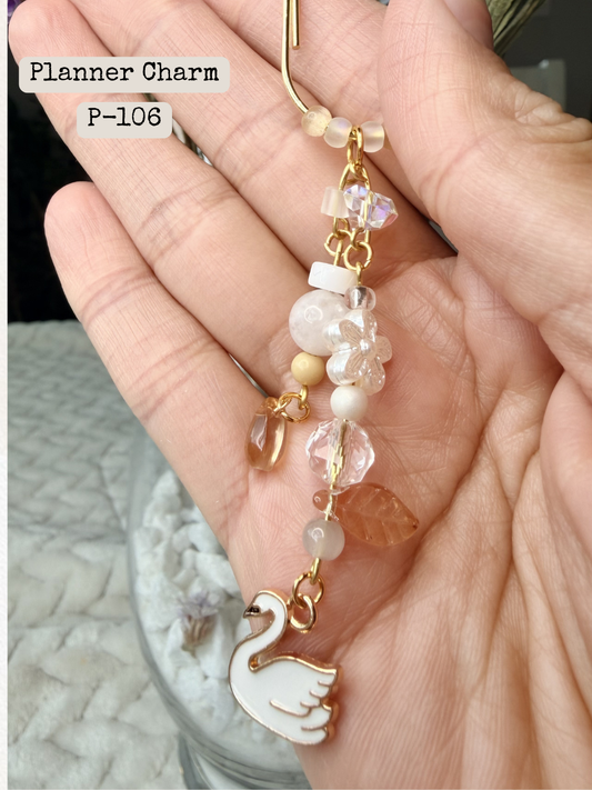 White Swan Planner Charm: P-106