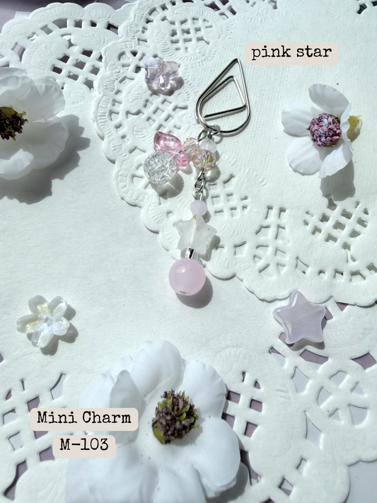 Pink Star Mini Charm: M-102