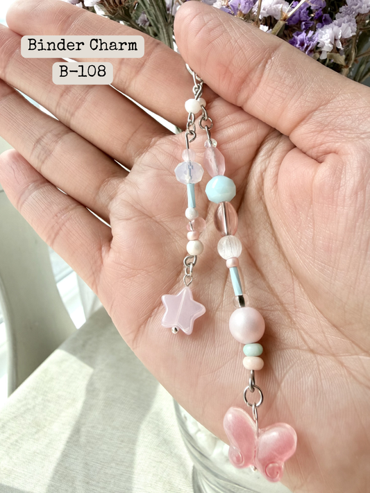 Butterfly Bubblegum Binder Charm: B-108